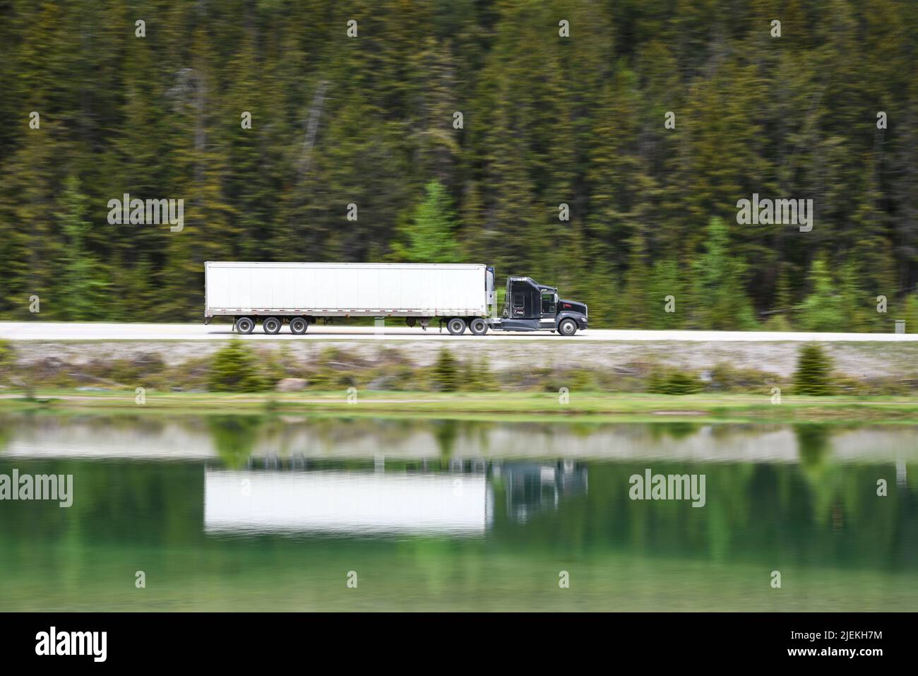 Spostamento del carrello a lunga percorrenza Foto Stock