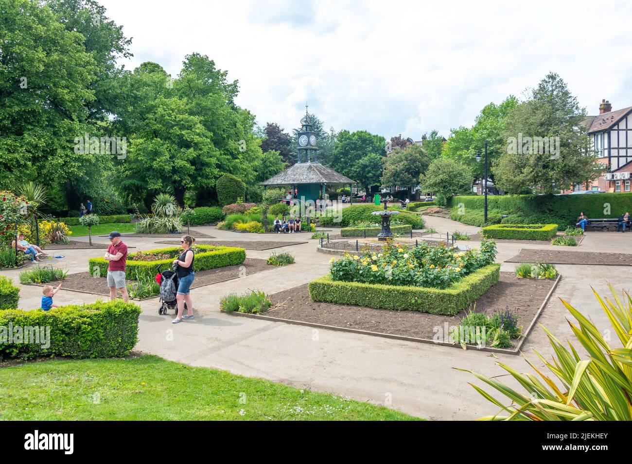 Hall Leys Park, Matlock, Derbyshire, Inghilterra, Regno Unito Foto Stock
