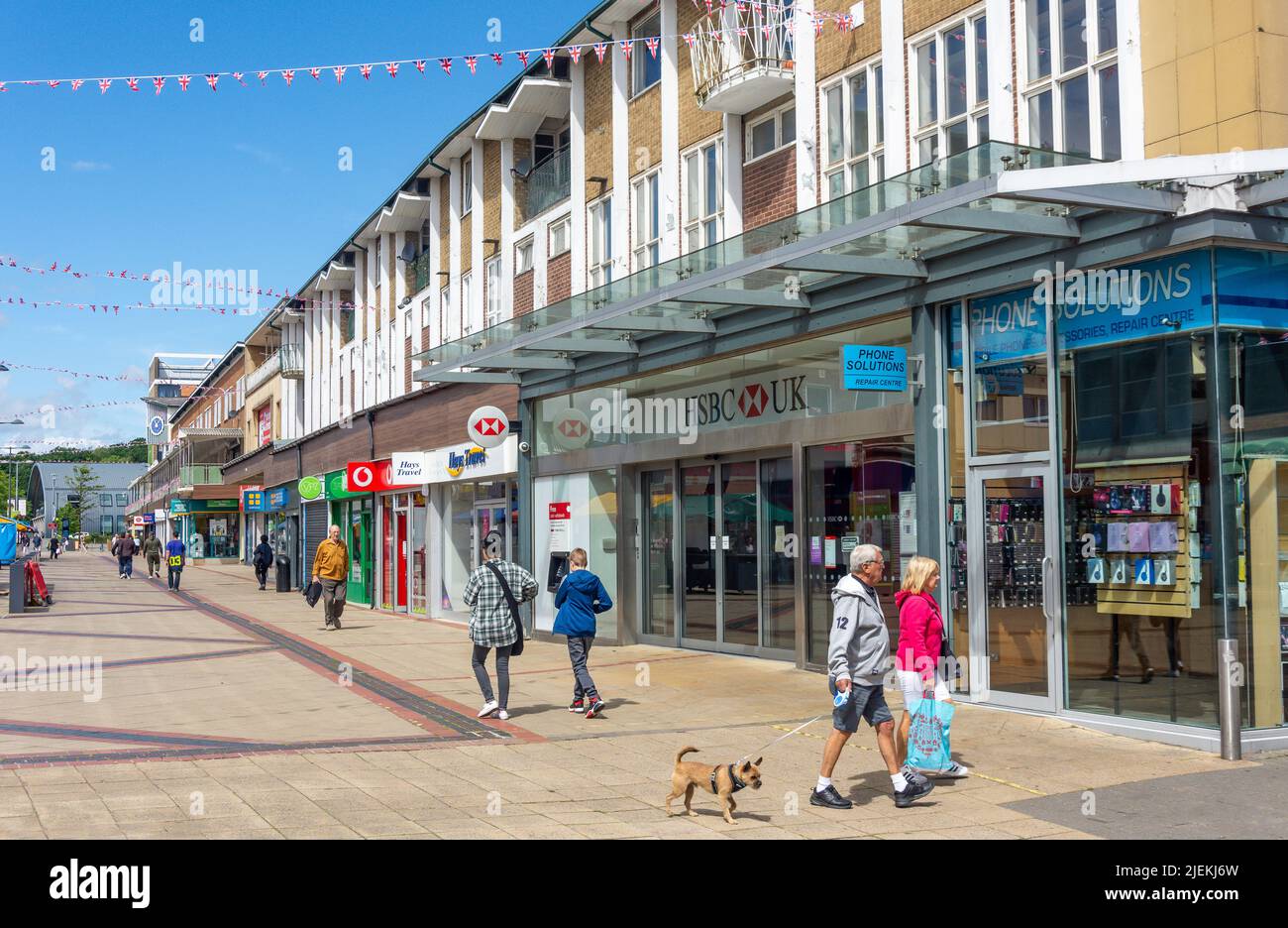 Corporation Street Shopping Center, George Street, Corby, Northamptonshire, Inghilterra, Regno Unito Foto Stock