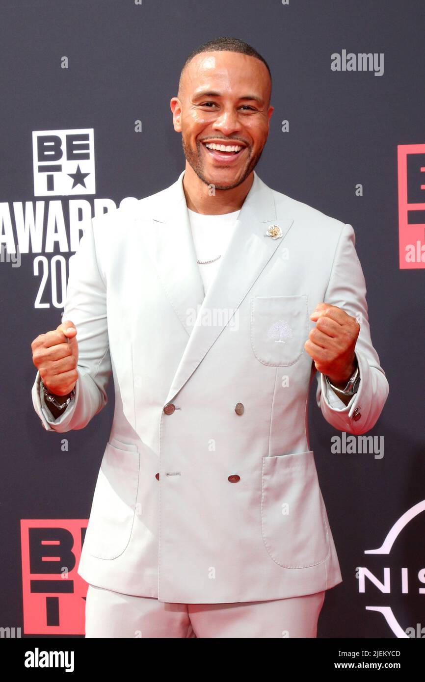 Los Angeles, Stati Uniti. 26th giugno 2022. Devon Franklin alla BET Awards 2022 Arrivi al Microsoft Theatre il 26 giugno 2022 a Los Angeles, CA (Photo by Katrina Jordan/Sipa USA) credito: Sipa USA/Alamy Live News Foto Stock