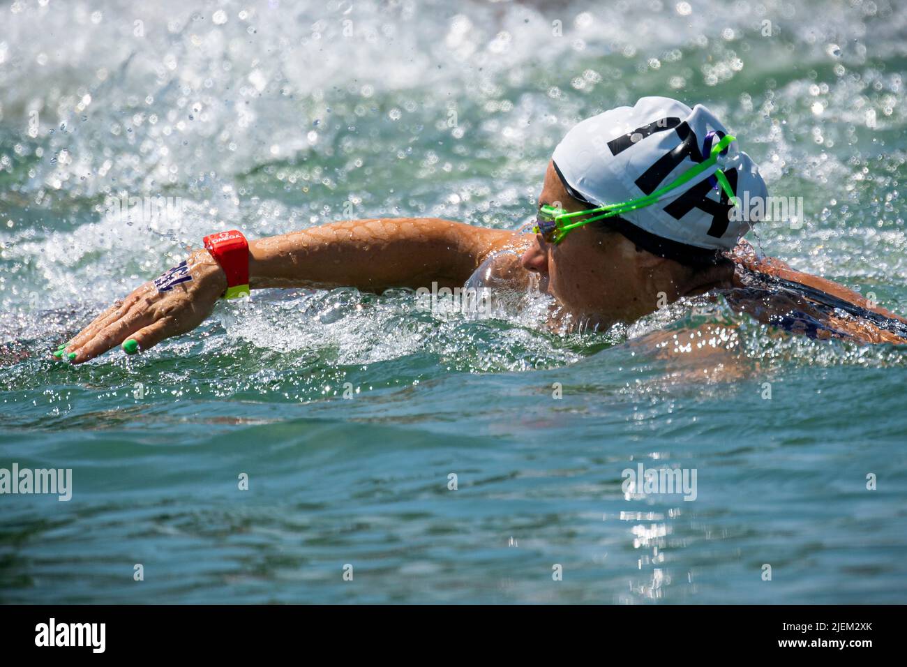 GABBRIELLESCHI Giulia ITA Open Water Swimming Women’s 5km FINA 19th World Championships Budapest 2022 Budapest, Lago Lupa 27/06/22 Foto Giorgio Perottino / Deepbluemedia / Insidefoto Foto Stock