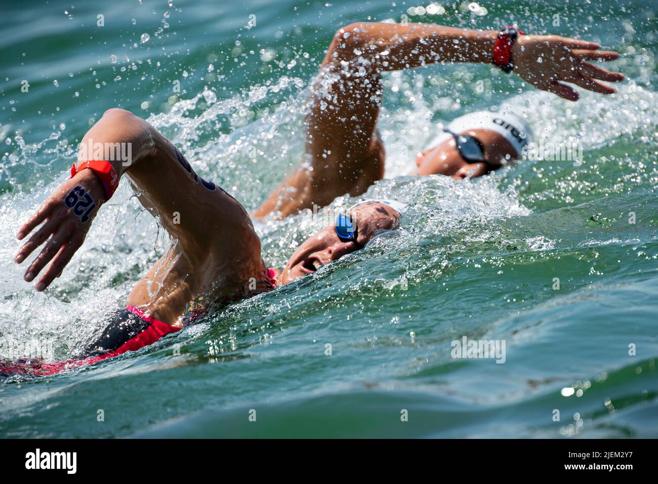 MULLER Aurelie fra Open Water Swimming Women’s 5km FINA 19th World Championships Budapest 2022 Budapest, Lago Lupa 27/06/22 Foto Giorgio Perottino / Deepbluemedia / Insidefoto Foto Stock