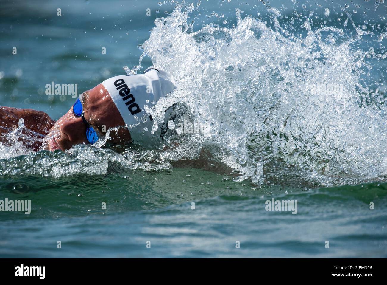 Budapest, Ungheria. 27th giugno 2022. PALTRINIERI Gregorio ITA Open Water Swimming FINA 19th World Championships Budapest 2022 Budapest, Lago di Lupa 27/06/22 Foto Giorgio Perottino/Deepbluemedia/Insidefoto Credit: Insidefoto srl/Alamy Live News Foto Stock