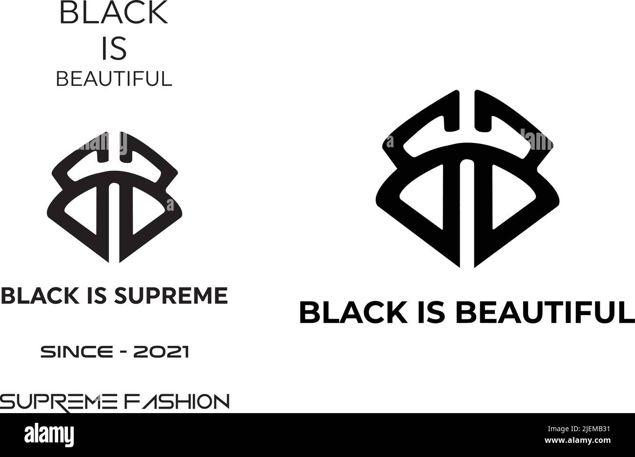 Il nero è una bella lettera di disegno del logo, B e B con un modello di logo circolare Illustrazione Vettoriale
