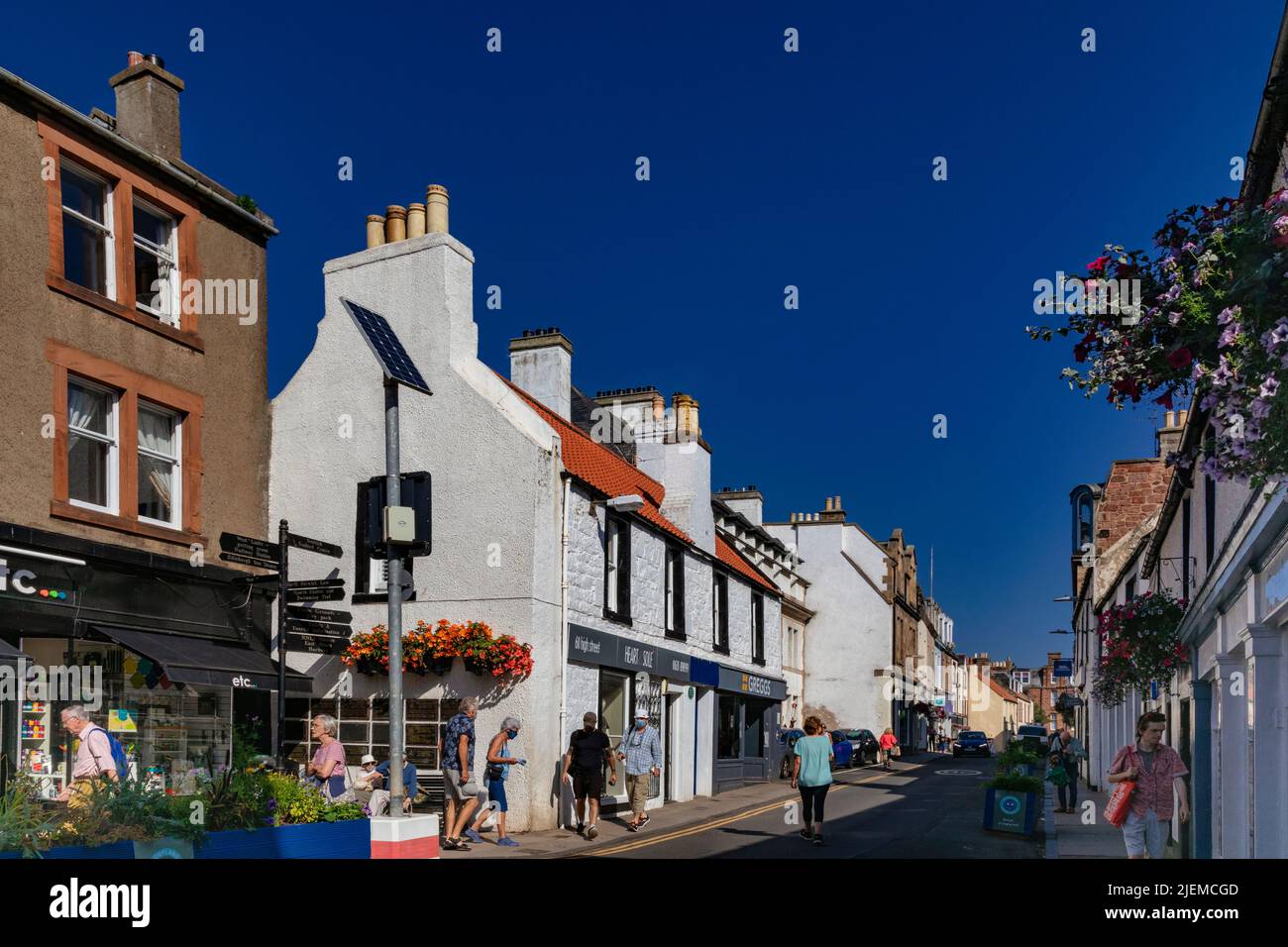 North Berwick, una città sul mare ed ex burgh reale in East Lothian, Scozia. Un posto bellissimo da visitare. Foto Stock