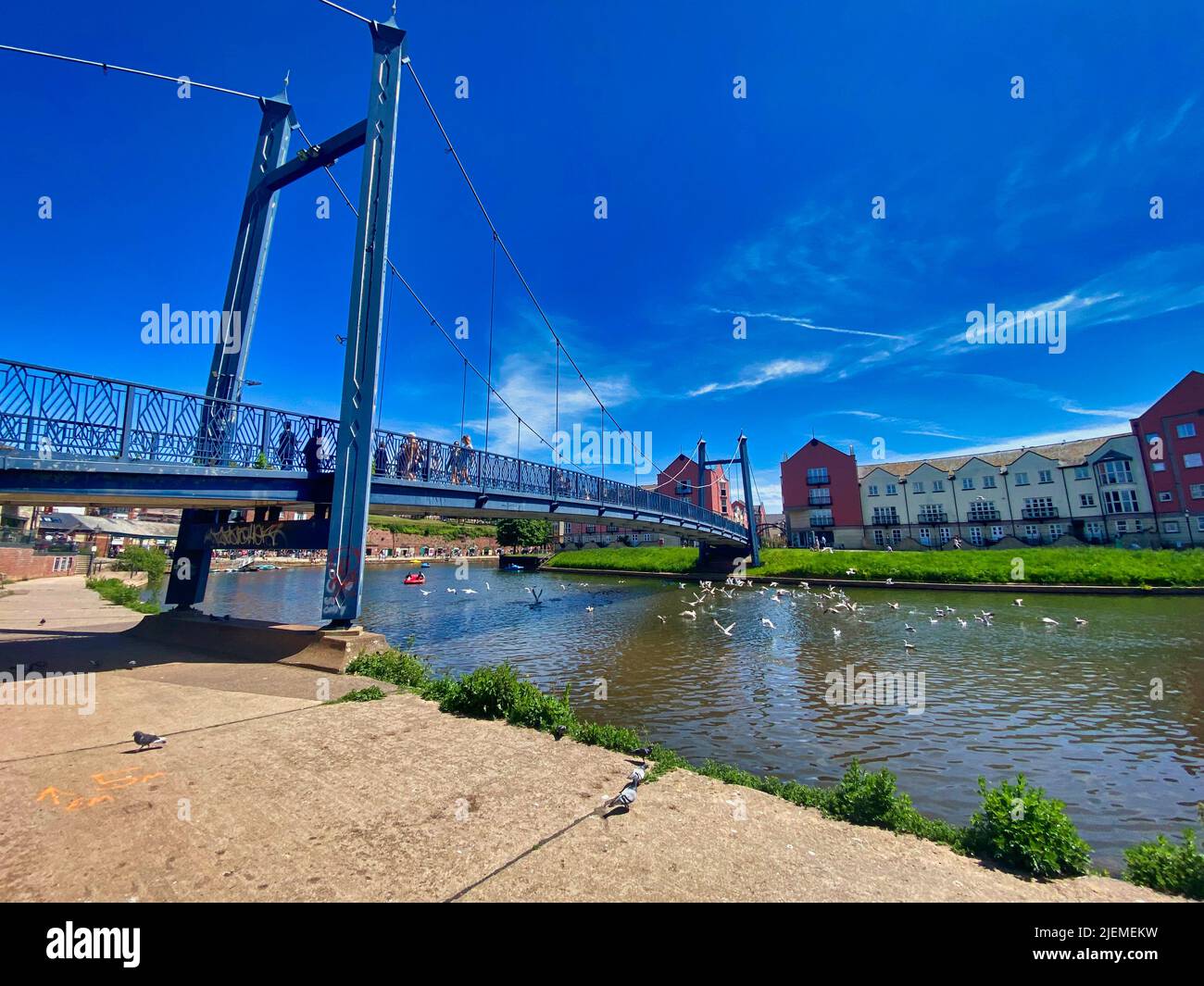 Exeter Quay a Devon, Regno Unito Foto Stock