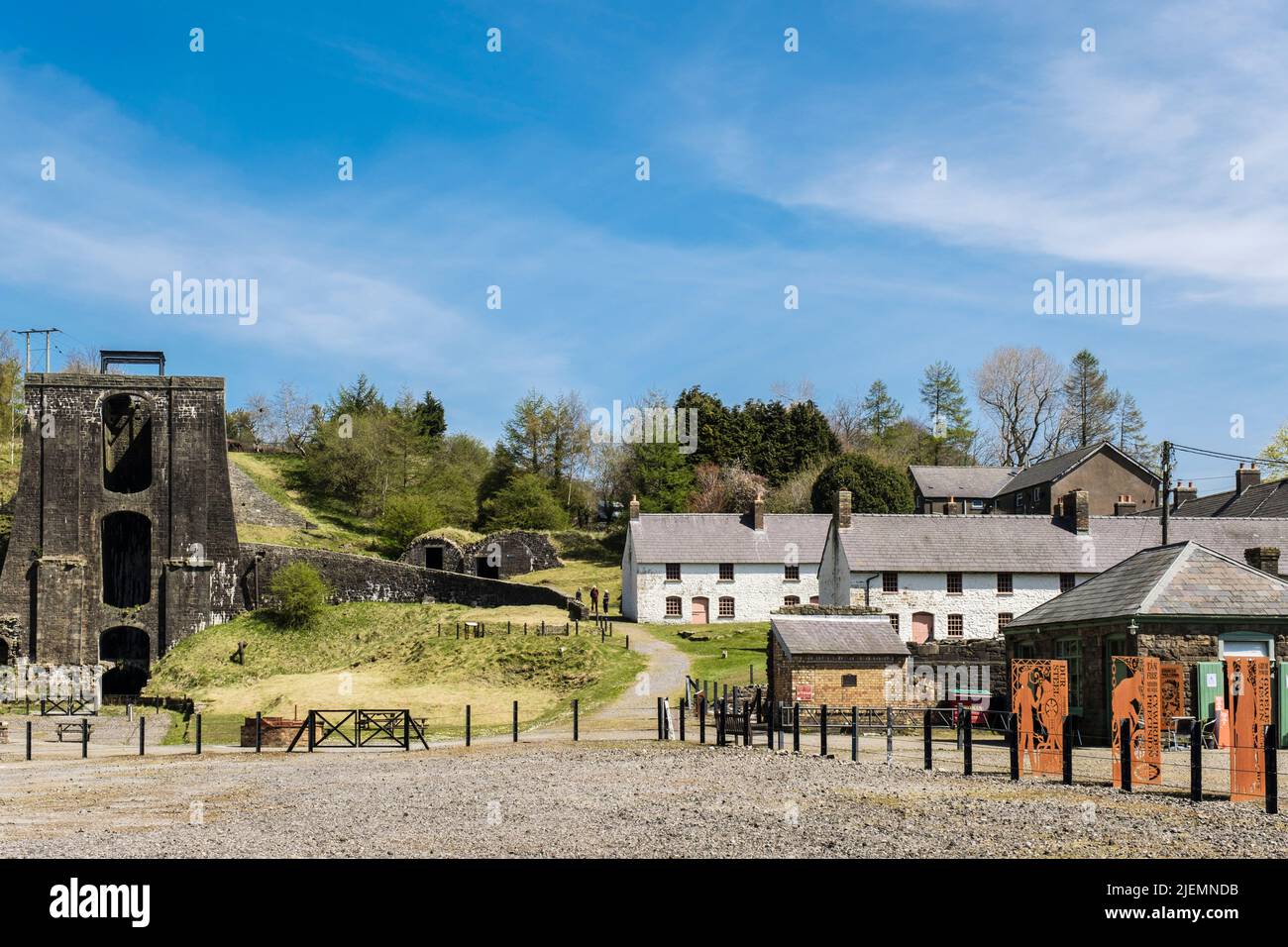 Museo di Blaenavon Ironworks. Blaenavon, Torfaen, Gwent, Galles del Sud, Regno Unito, Regno Unito Foto Stock