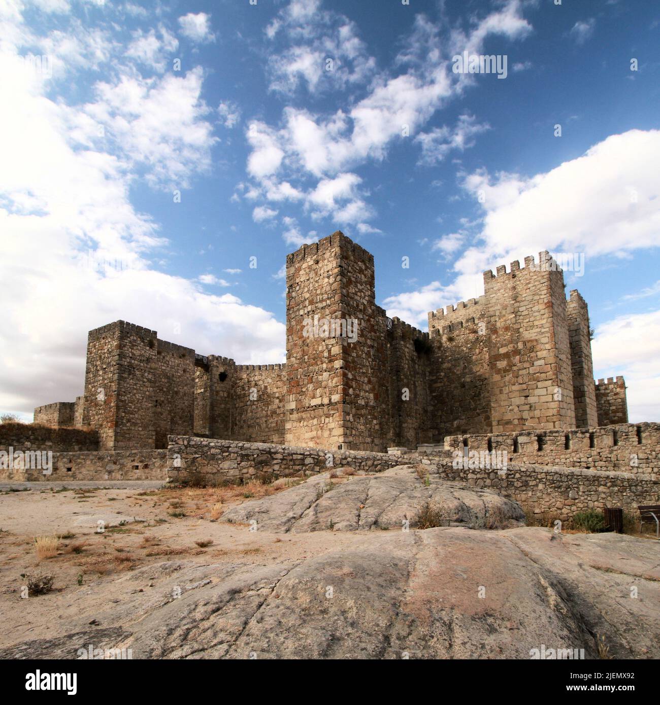 Antica fortezza di Trujillo, provincia di Caceres, Spagna Foto Stock