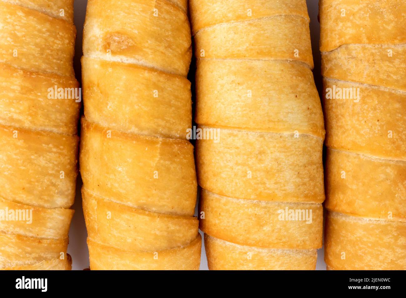 Tequenos venezulean cheeck stock snack top view close up texture Foto Stock