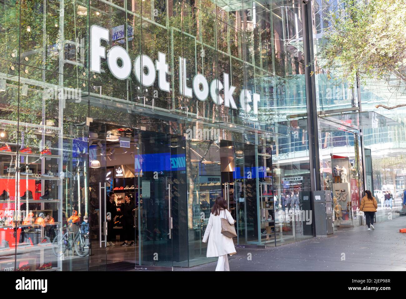 Negozio di Footlocker in Pitt Street, nel centro di Sydney CBD, Australia Foto Stock