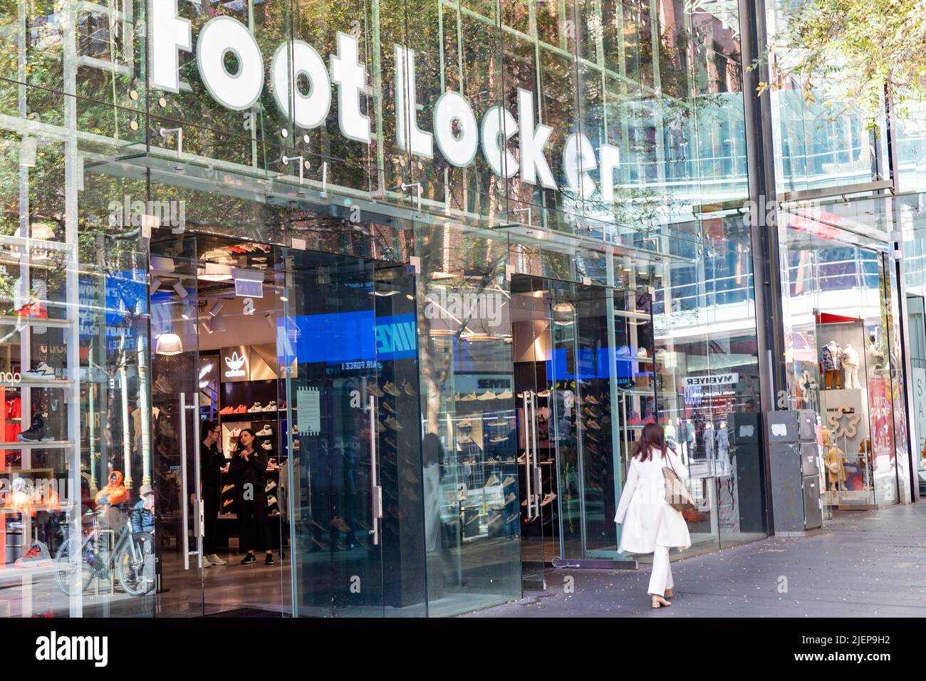 Negozio di Footlocker in Pitt Street, nel centro di Sydney CBD, Australia Foto Stock