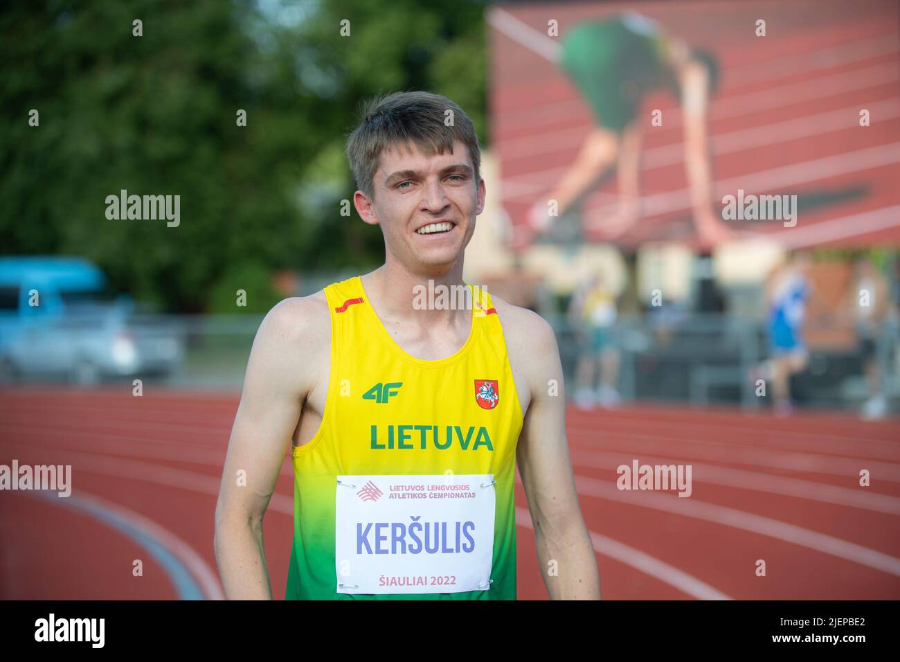 2022-06-25.lituano Tomas Keršulis, runner Foto Stock