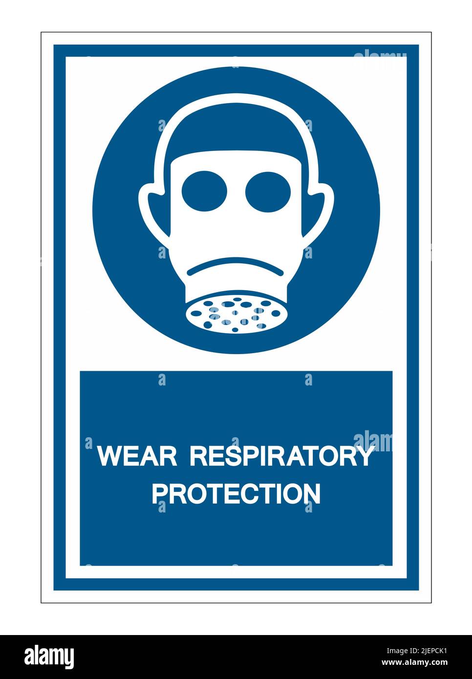 Simbolo di protezione respiratoria da indossare isolato su sfondo bianco, illustrazione vettoriale EPS.10 Illustrazione Vettoriale