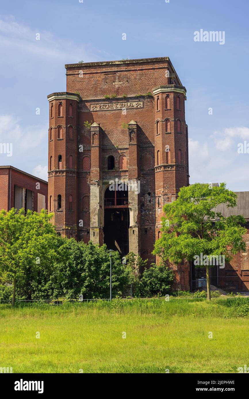 La torre Malakow nel Colliery Ewald, una miniera di carbone chiusa dal 2001 Foto Stock