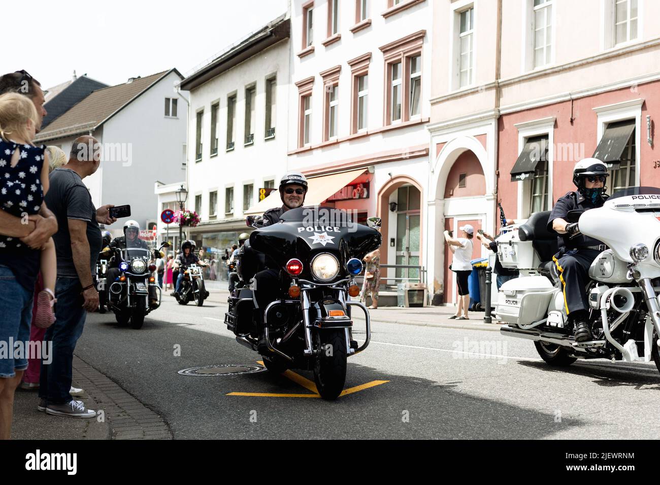 Magic Bikes Rudesheim, uno dei più grandi eventi Harley Davidson d'Europa nella regione patrimonio mondiale della Valle del Reno. Harley & vintage bike rally, Germania Foto Stock