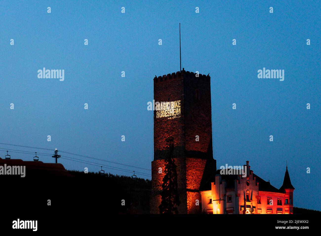 Magic Bikes Rudesheim, uno dei più grandi eventi Harley Davidson d'Europa nella regione patrimonio mondiale della Valle del Reno. Harley & vintage bike rally, Germania Foto Stock