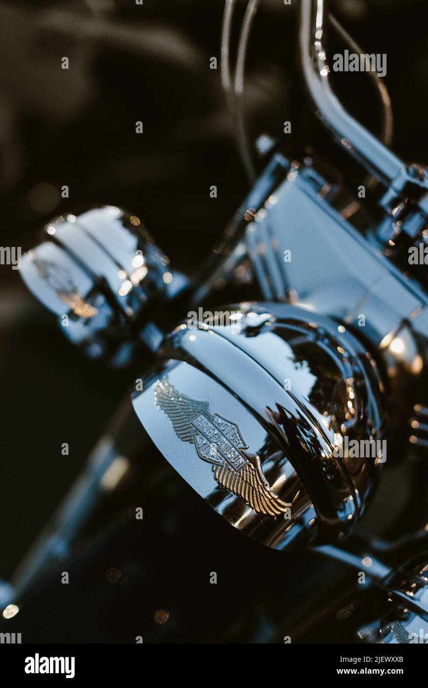 Magic Bikes Rudesheim, uno dei più grandi eventi Harley Davidson d'Europa nella regione patrimonio mondiale della Valle del Reno. Harley & vintage bike rally, Germania Foto Stock