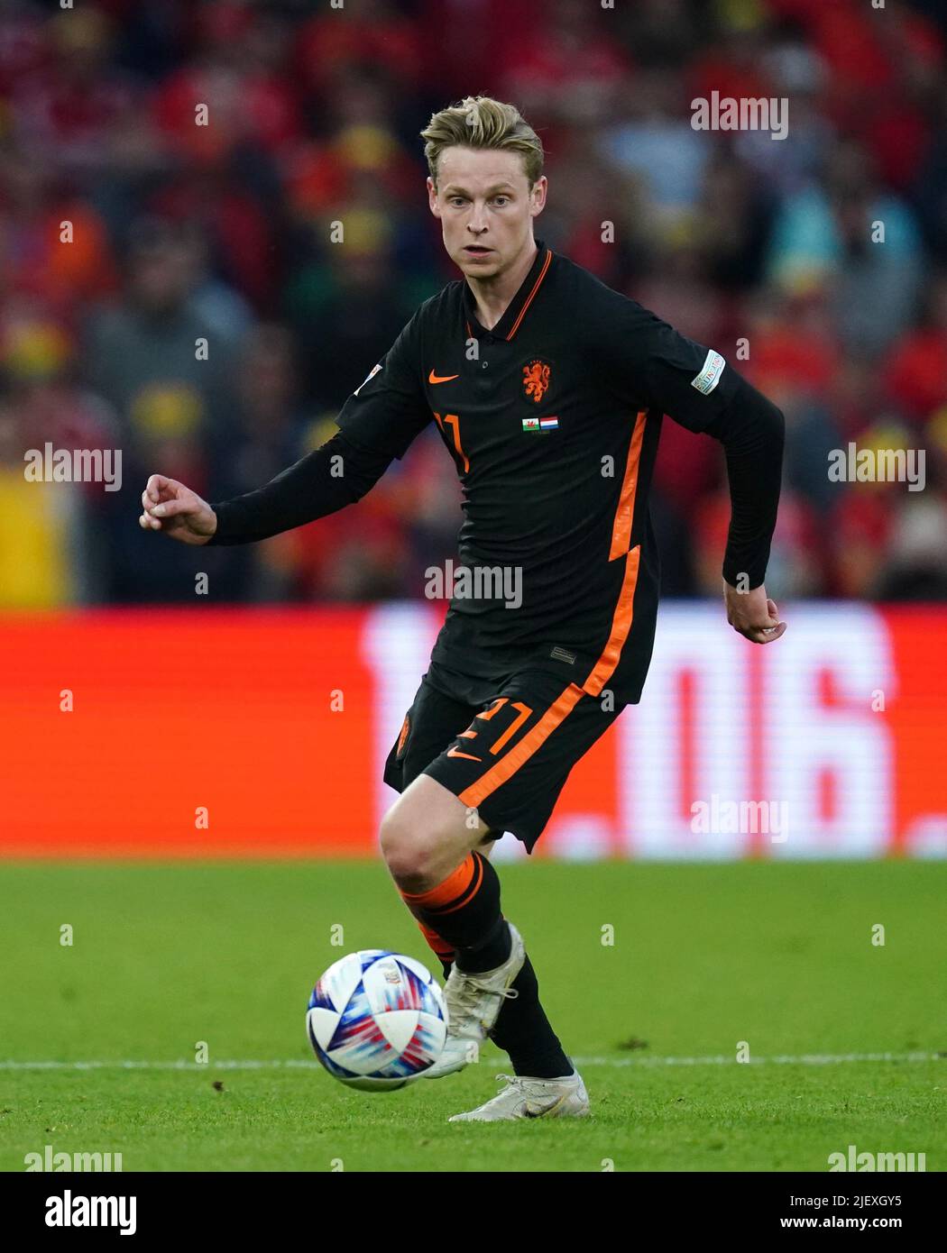 Foto d'archivio del 08-06-2022 della Frenkie de Jong dei Paesi Bassi. Il Manchester United ha compiuto progressi nei negoziati con Barcellona rispetto al principale obiettivo estivo Frenkie de Jong, l'agenzia di stampa PA comprende. Data di emissione: Martedì 28 giugno 2022. Foto Stock