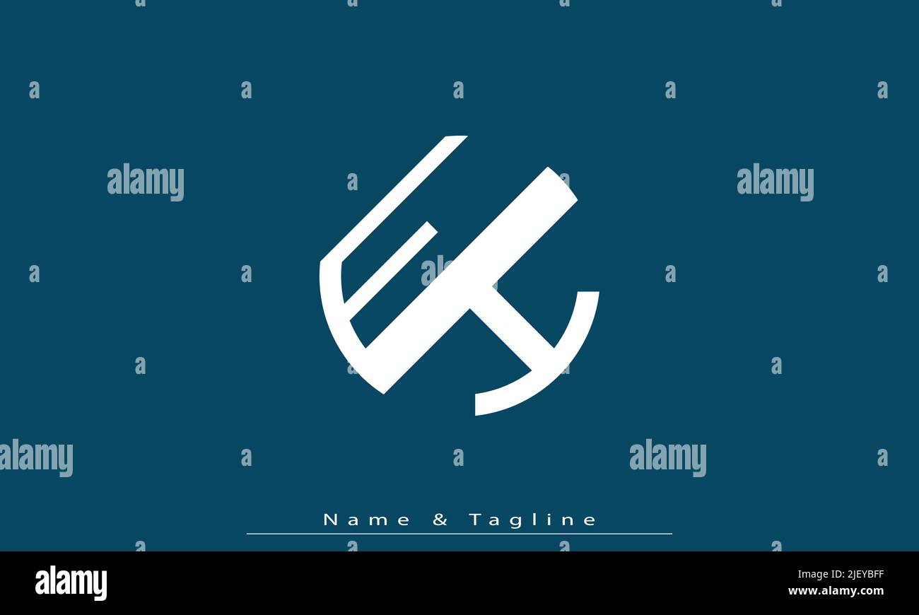 Lettere alfabetiche iniziali logo monogramma EH , HE Illustrazione Vettoriale