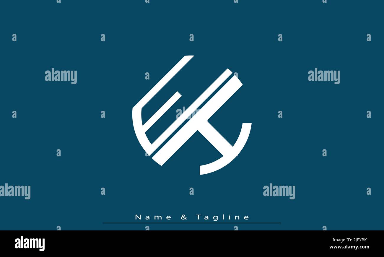 Lettere alfabetiche iniziali logo monogramma EH , HE Illustrazione Vettoriale