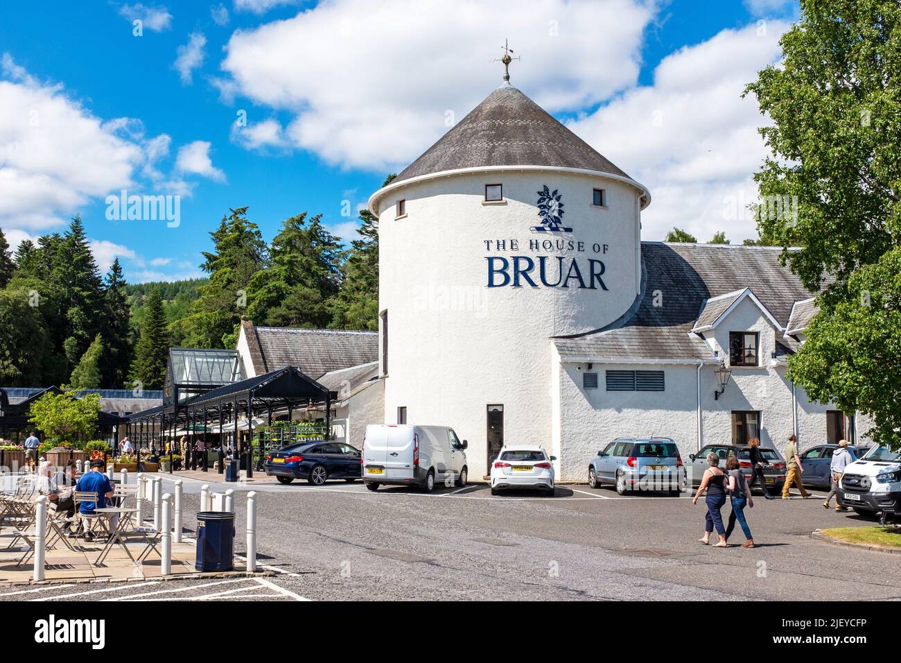 House of Bruar centro commerciale, Blair Athol vicino Pitlochry, Perthshire, Scozia, Regno Unito. La House of Bruar è rinomata per lo shopping di alto livello Foto Stock