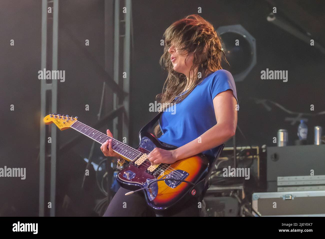 Pilton, Regno Unito. 26th giugno 2022. Il cantante, cantautore e chitarrista australiano Courtney Melba Barnet si esibisce dal vivo al Park Stage al Glastonbury Festival. Credit: SOPA Images Limited/Alamy Live News Foto Stock