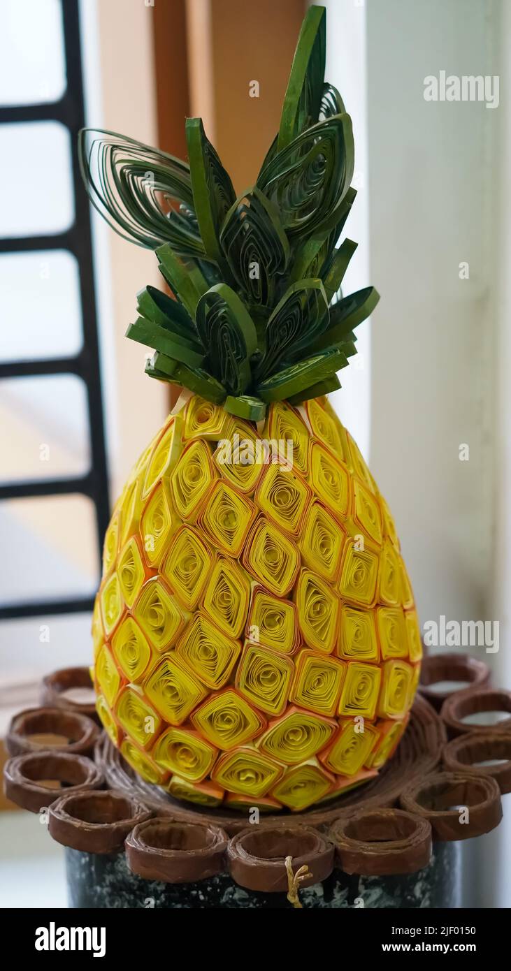 Ananas Paper Art Foto Stock