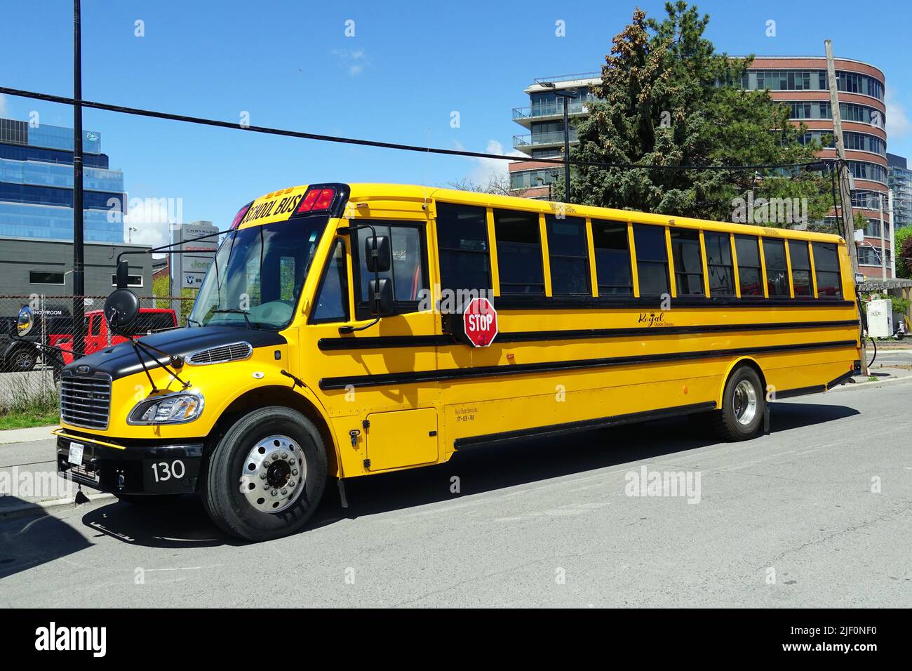 Scuola bus, Toronto, Ontario provincia, Canada, Nord America Foto Stock
