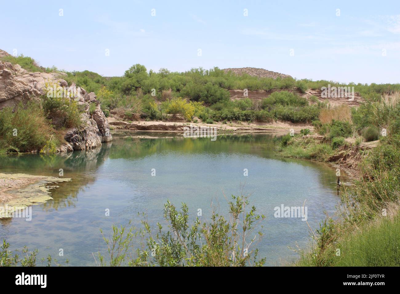 Rio Grande River al Big Bend National Park in Texas Foto Stock
