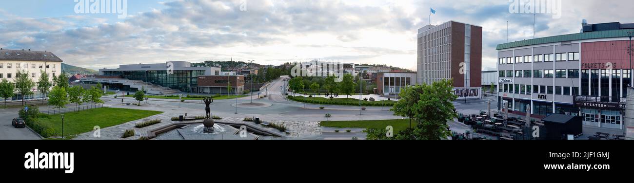 Municipio di Narvik, Nordland, Norvegia. Costruito nel 1961, progettato dall'architetto Bjarne Bystad Ellefsen. Foto Stock