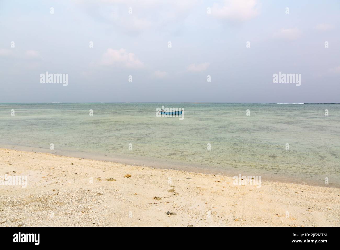 Lakshadweep, India - 15 marzo 2022: Barca a Kalpeni Island Lakshadweep Foto Stock