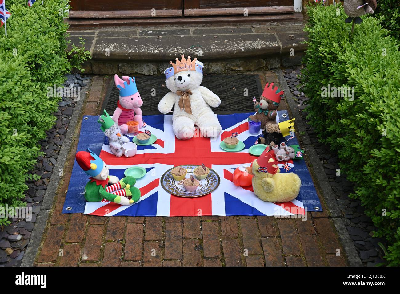 Un festival di capricci per celebrare il Giubileo del platino della regina si è tenuto nel villaggio nord dell'Oxfordshire di Hook Norton durante il fine settimana di 2/6 giu Foto Stock