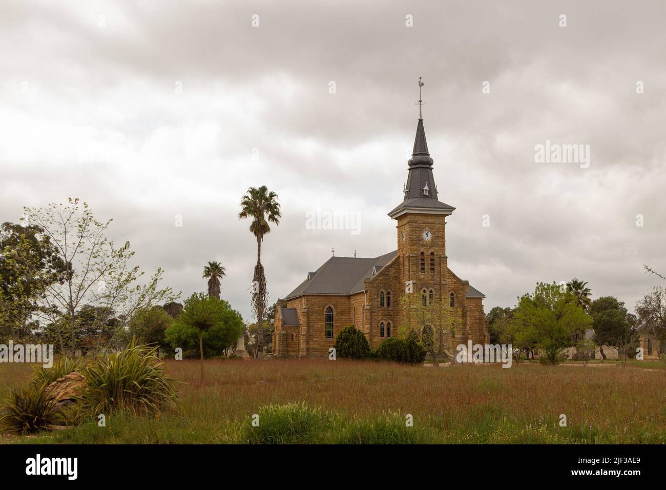 Chiesa riformata olandese a Nieuwoudtville, Capo del Nord, Sud Africa Foto Stock