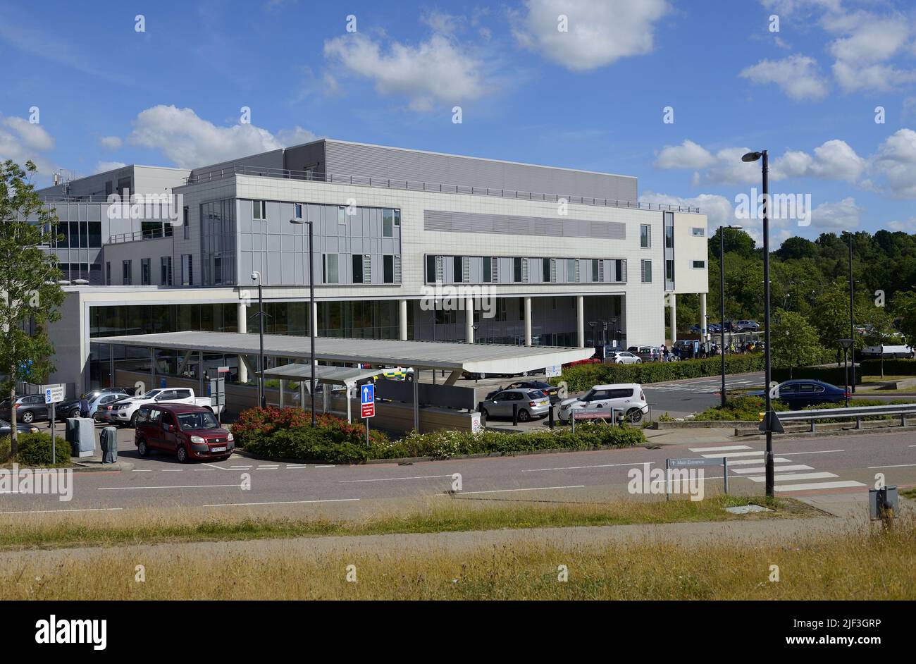 Tunbridge Wells Hospital, Pembury, vicino a Royal Tunbridge Wells, Kent, Regno Unito. Parte del Maidstone e Tunbridge Wells NHS Trust Foto Stock