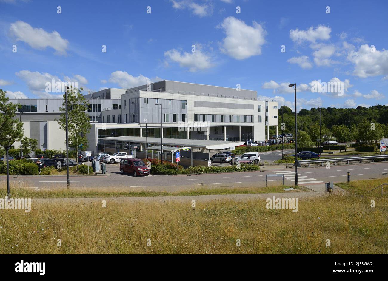 Tunbridge Wells Hospital, Pembury, vicino a Royal Tunbridge Wells, Kent, Regno Unito. Parte del Maidstone e Tunbridge Wells NHS Trust Foto Stock