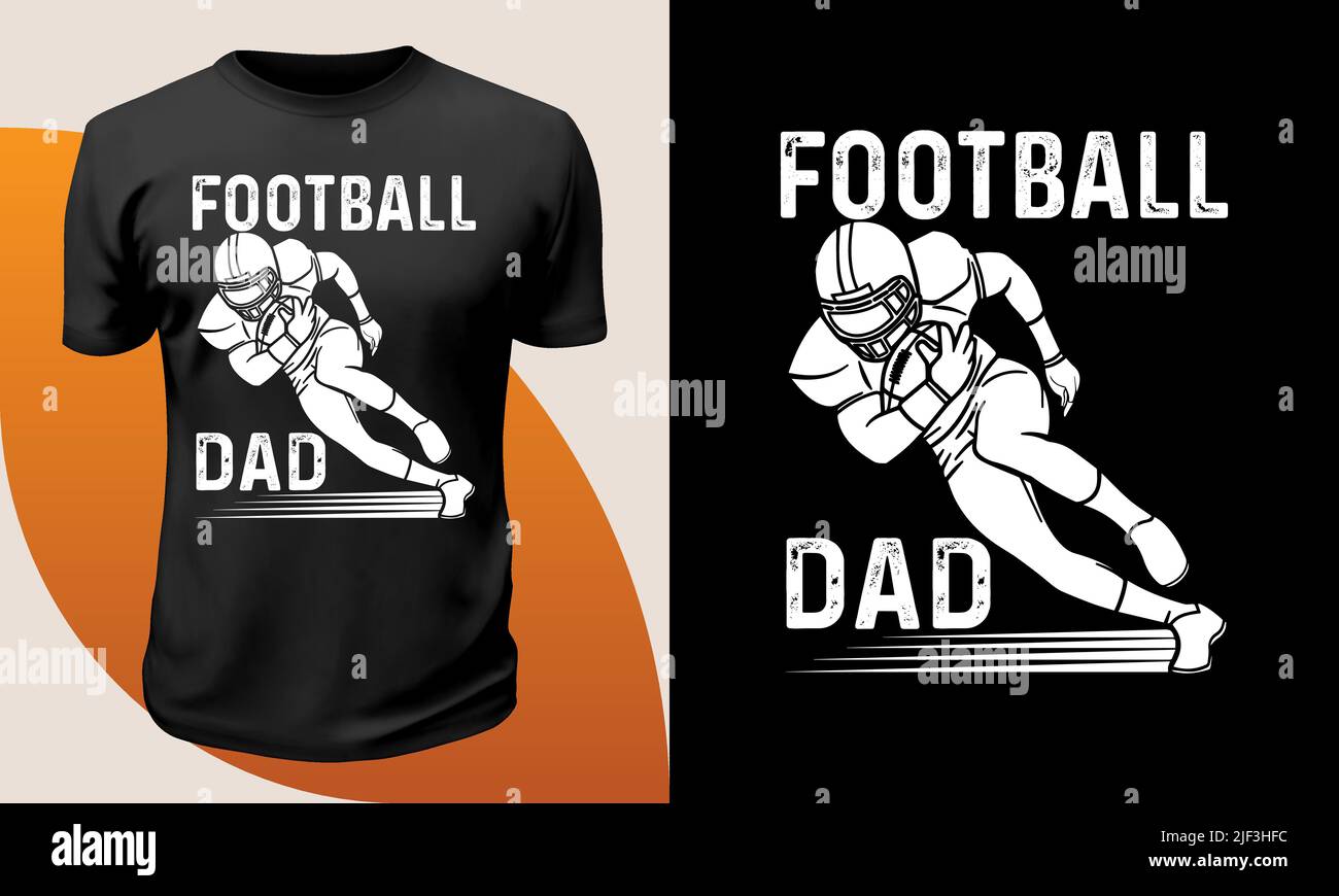 T-shirt football americano, maglia football americano a manica lunga, maglietta da calcio, citazioni tee football americano, citazioni football Illustrazione Vettoriale