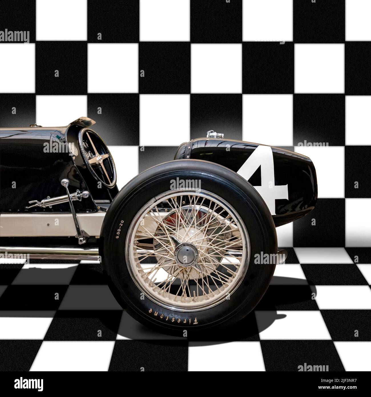 Un'immagine dettagliata di un'auto Indy Roadster Foto Stock