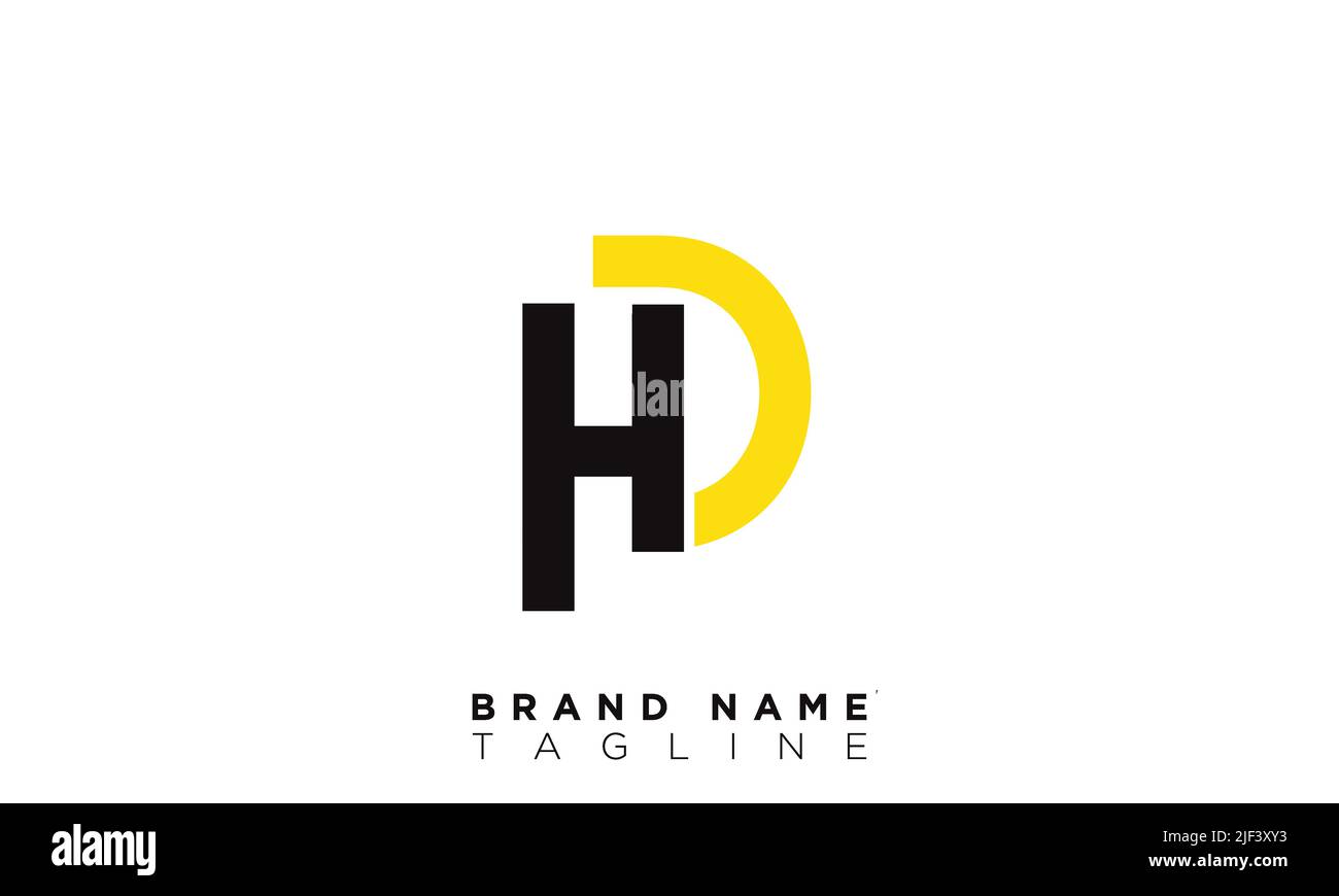 Lettere alfabetiche HD iniziali logo monogramma Illustrazione Vettoriale