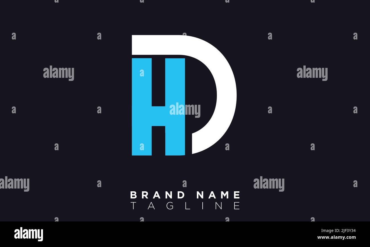 Lettere alfabetiche HD iniziali logo monogramma Illustrazione Vettoriale