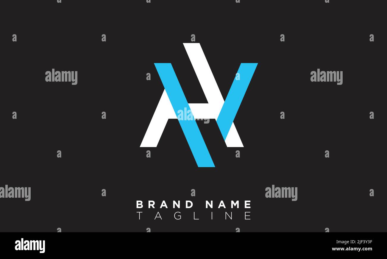 AV lettere alfabetiche iniziali logo monogramma Illustrazione Vettoriale
