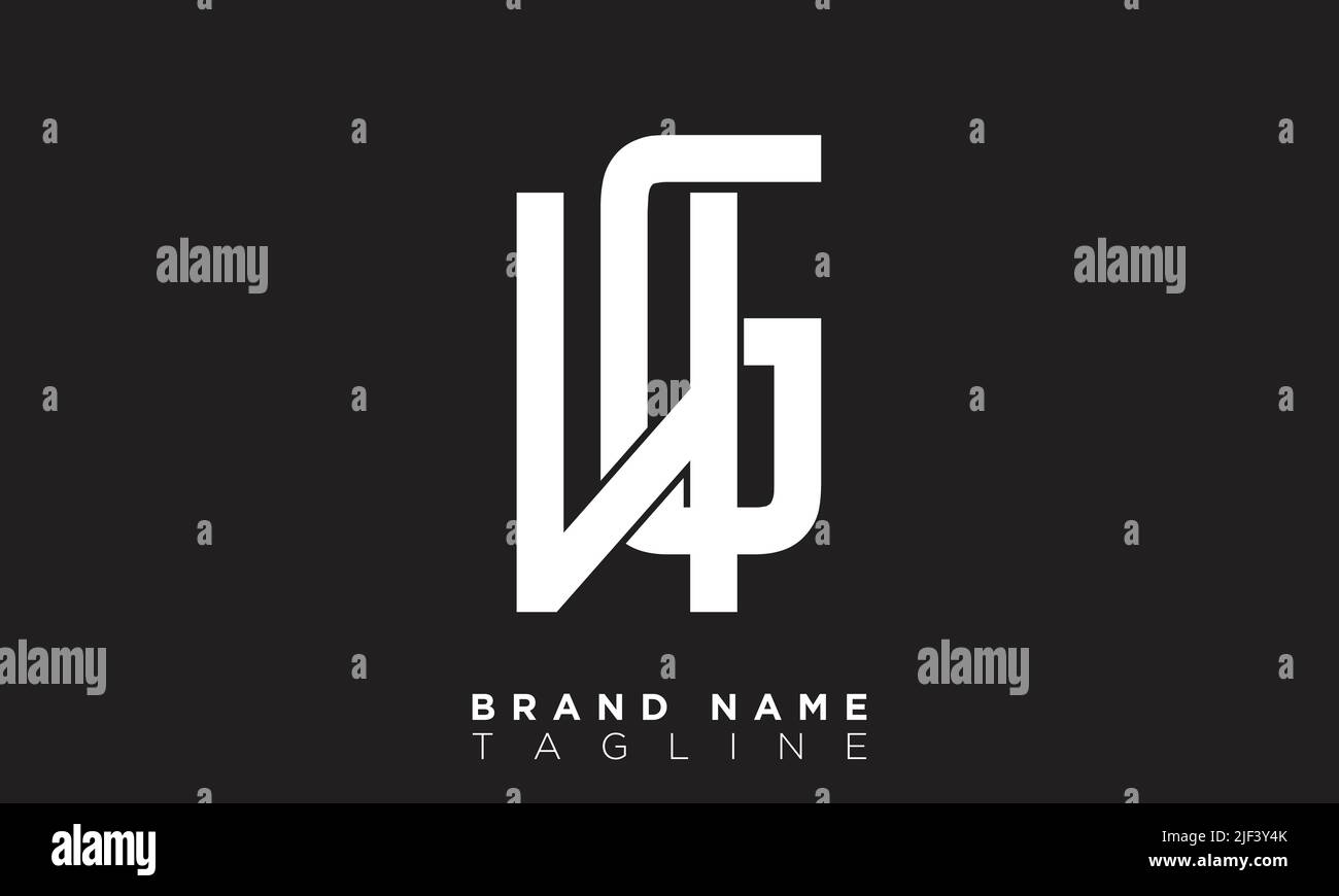 HG lettere alfabetiche iniziali logo monogramma Illustrazione Vettoriale