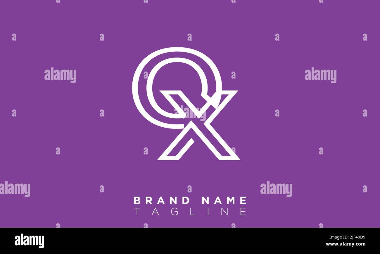 OX Alphabet lettere iniziali logo monogramma Illustrazione Vettoriale