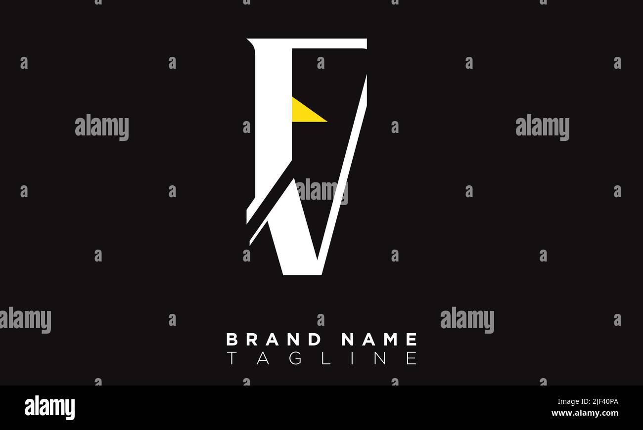 FV lettere alfabetiche iniziali logo monogramma Illustrazione Vettoriale