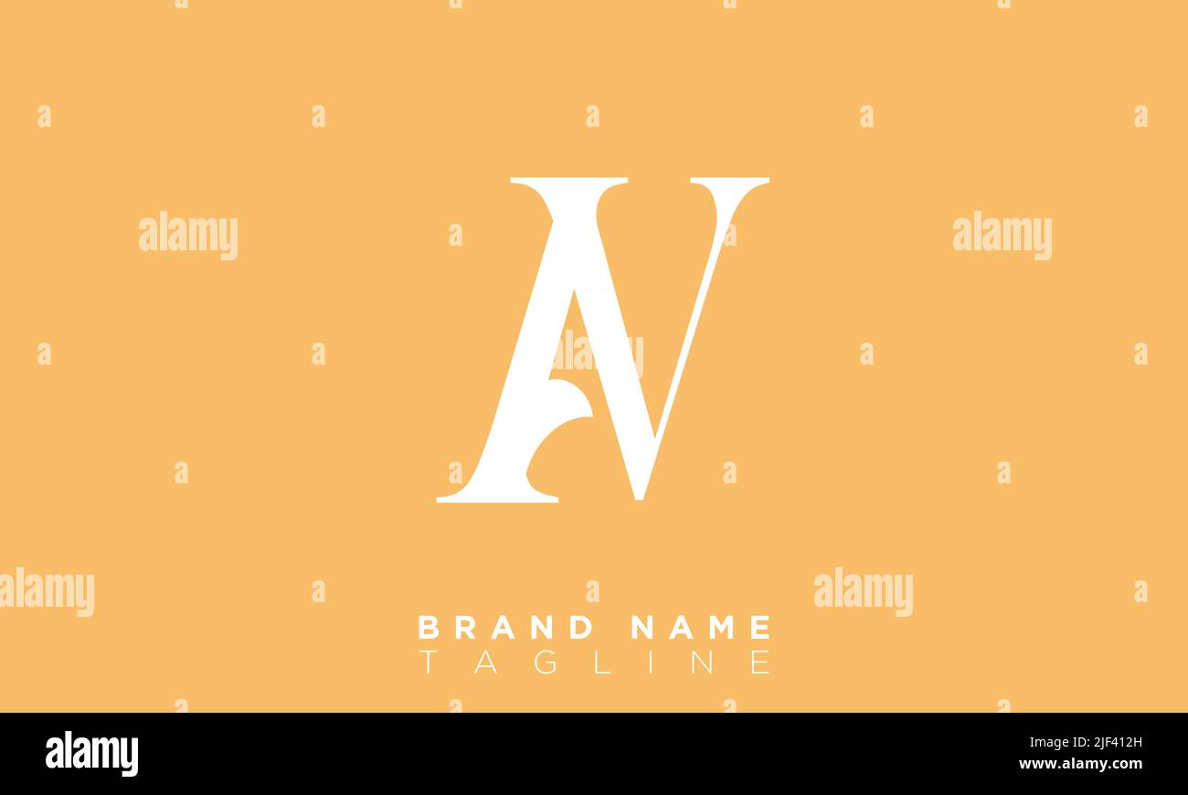 AV lettere alfabetiche iniziali logo monogramma Illustrazione Vettoriale
