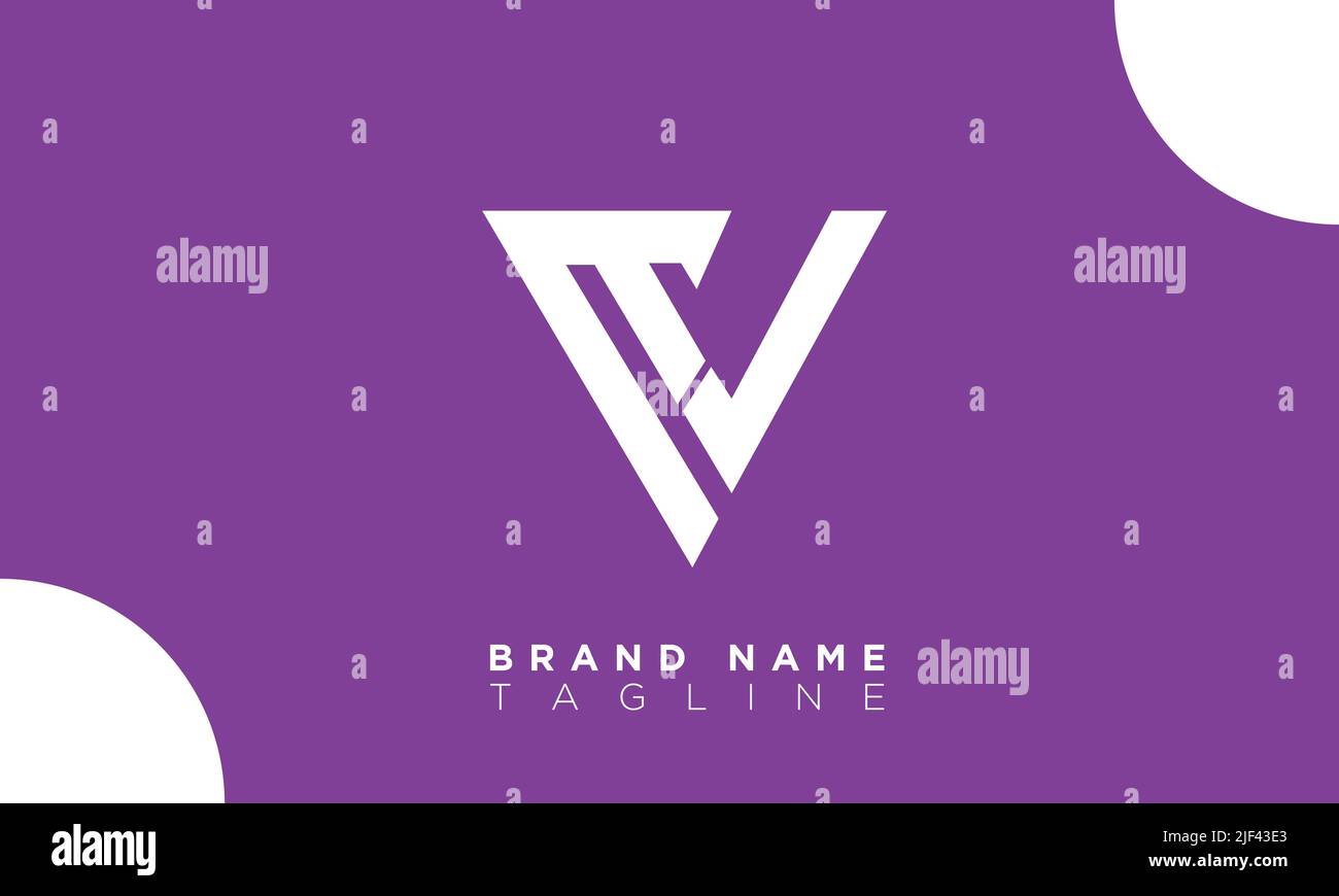 FV lettere alfabetiche iniziali logo monogramma Illustrazione Vettoriale