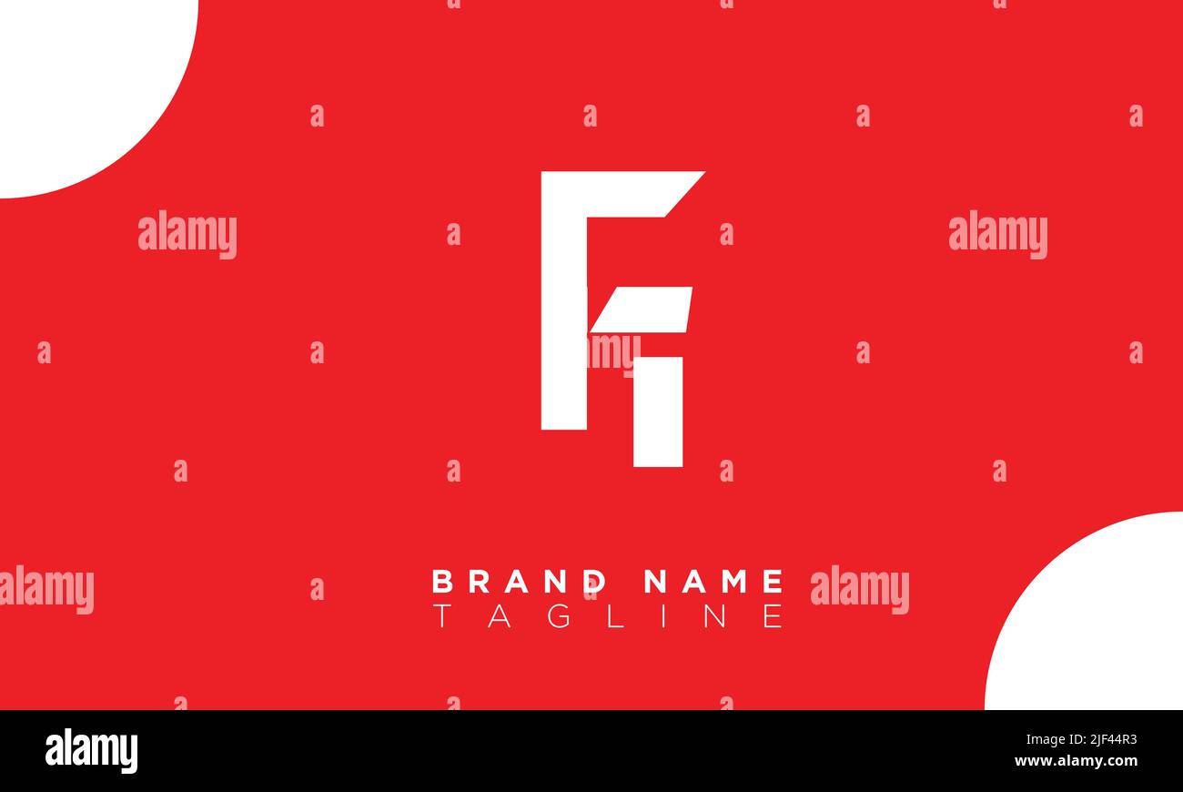 FI lettere alfabetiche iniziali logo monogramma Illustrazione Vettoriale