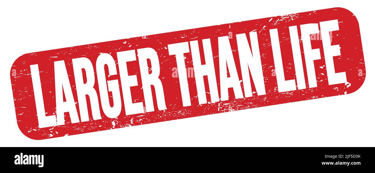 TESTO PIÙ GRANDE DELLA VITA scritto sul segno rosso grungy del timbro. Foto Stock