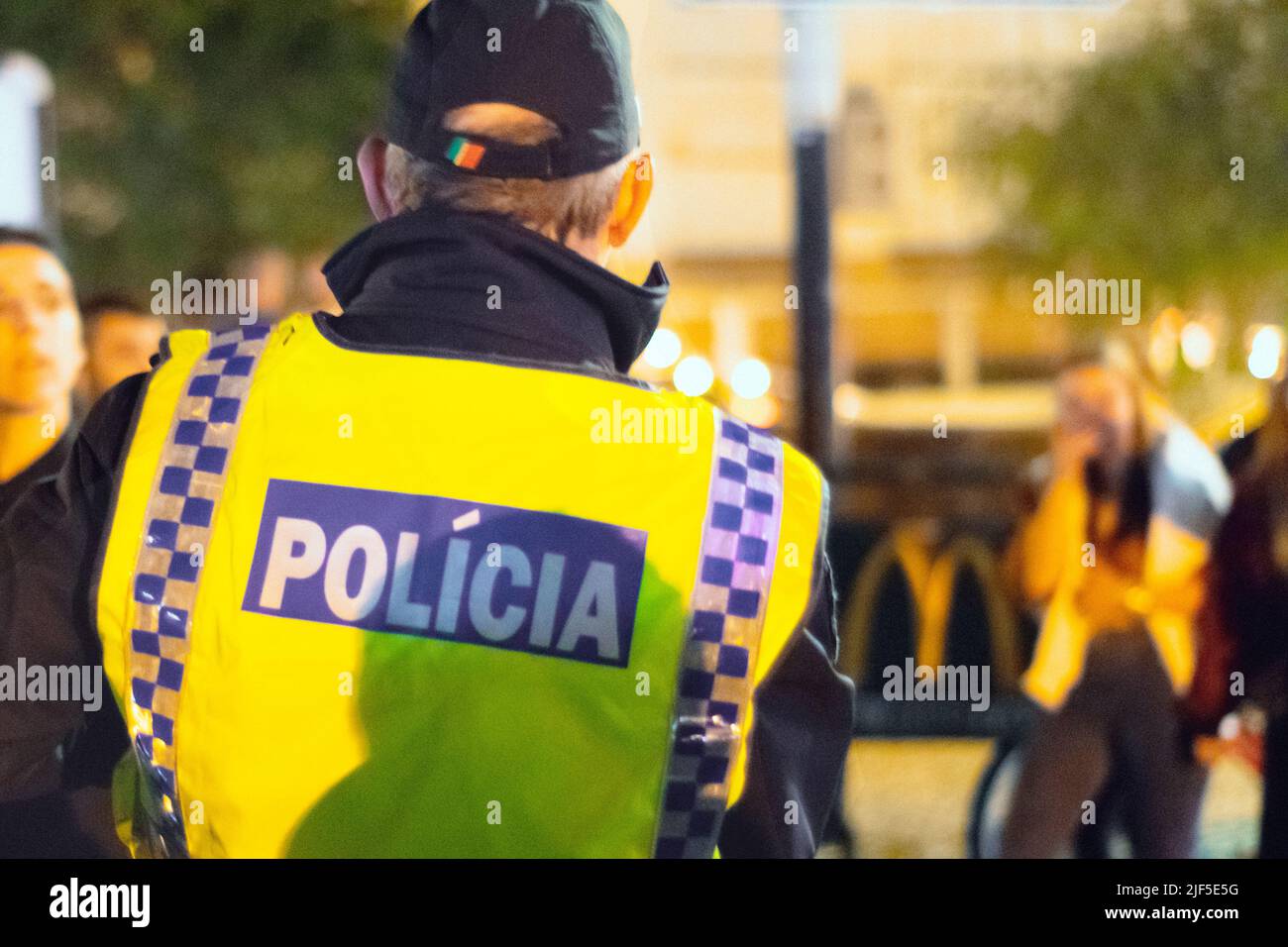 Polizia o polizia del Portogallo, autorità incaricate dell'applicazione della legge del Portogallo. Polícia o polizia, forze di polizia portoghesi. Pubblica sicurezza, PSP Portogallo. Foto Stock