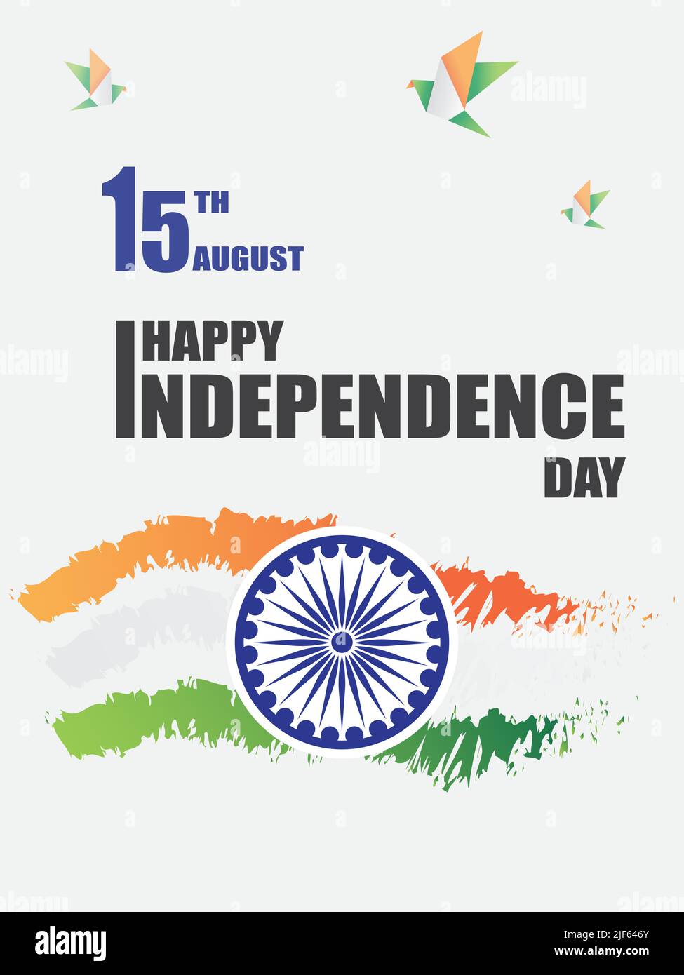 15 agosto Indian Independence Day vettore illustrazione sfondo per biglietto d'auguri e poster, banner. Illustrazione Vettoriale