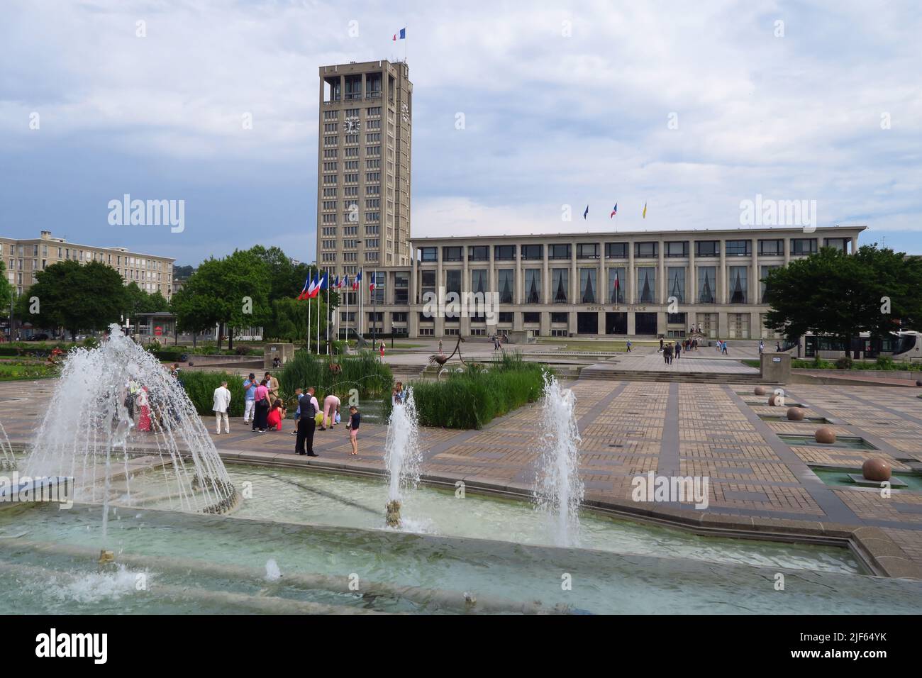 Hotel de Ville, il municipio nel porto francese di le Havre Foto Stock